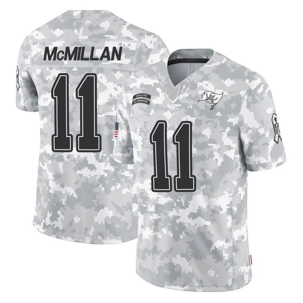 STECN TB.Buccaneers #11 Jalen McMillan Player Arctic Camo Limited Salute To Service Home Game Stitched Jerseys