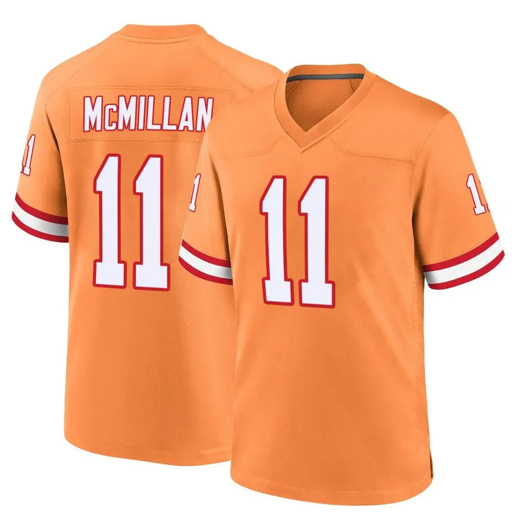 STECN TB.Buccaneers #11 Jalen McMillan Player Orange Throwback Home Game Stitched Jerseys