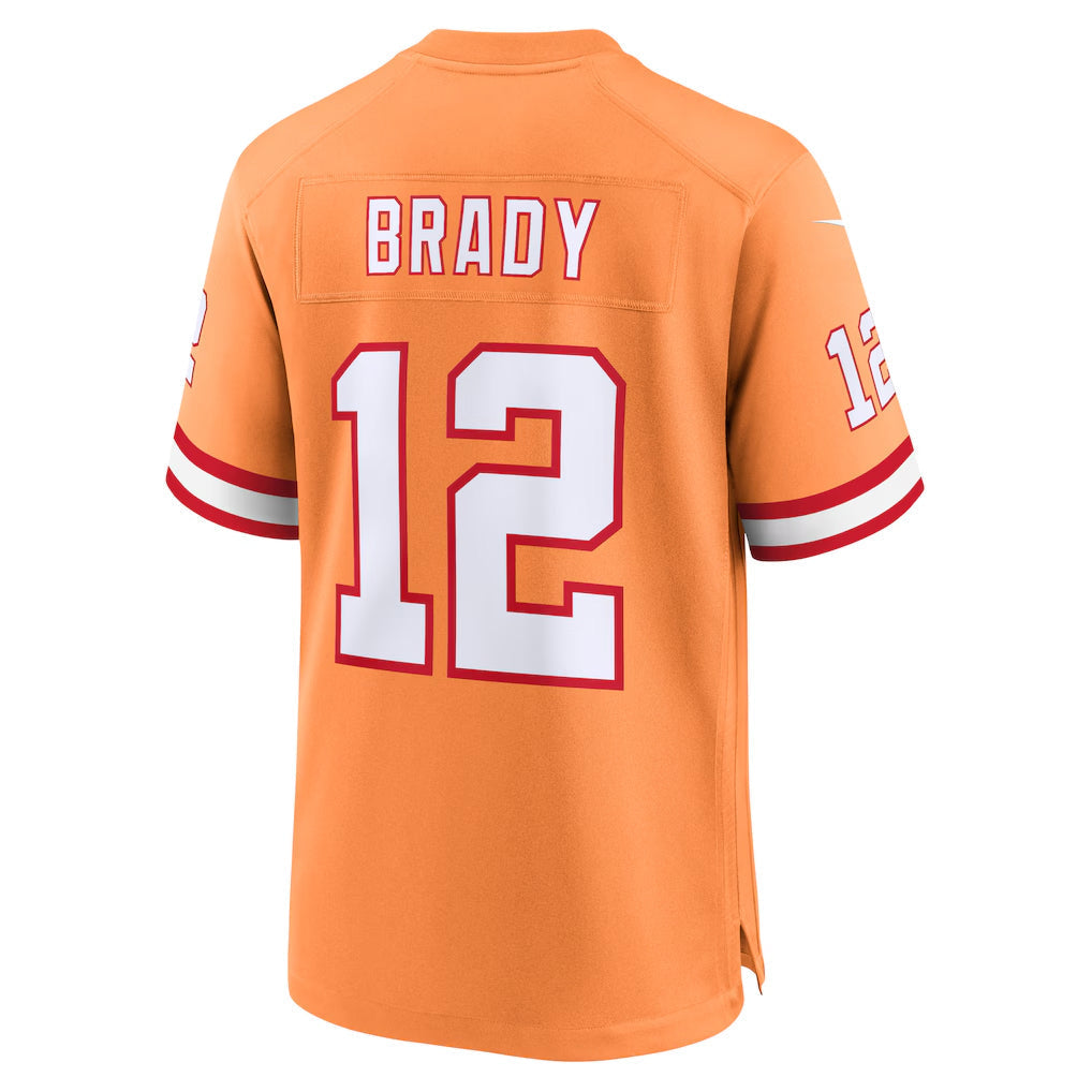 STECN TB.Buccaneers #12 Tom Brady Player Orange Home Game Stitched Jerseys
