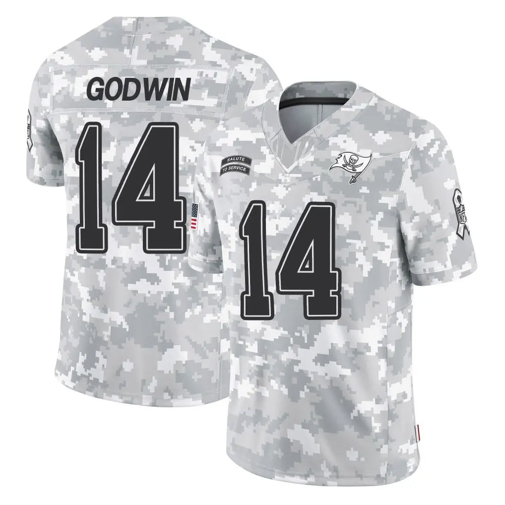 STECN TB.Buccaneers #14 Chris Godwin Jr. Player Arctic Camo Limited Salute To Service Home Game Stitched Jerseys