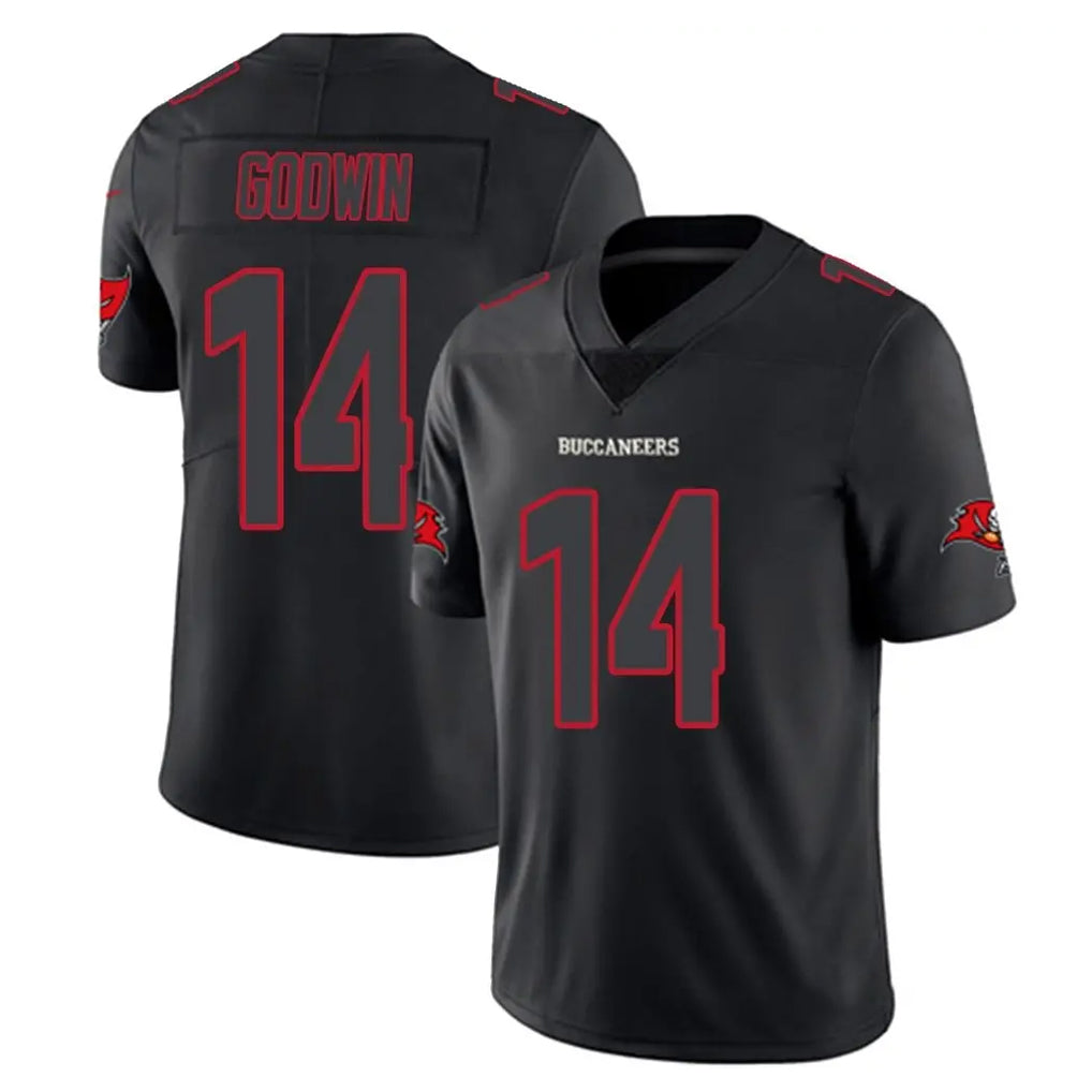 STECN TB.Buccaneers #14 Chris Godwin Jr. Player Black Impact Limited Home Game Stitched Jerseys