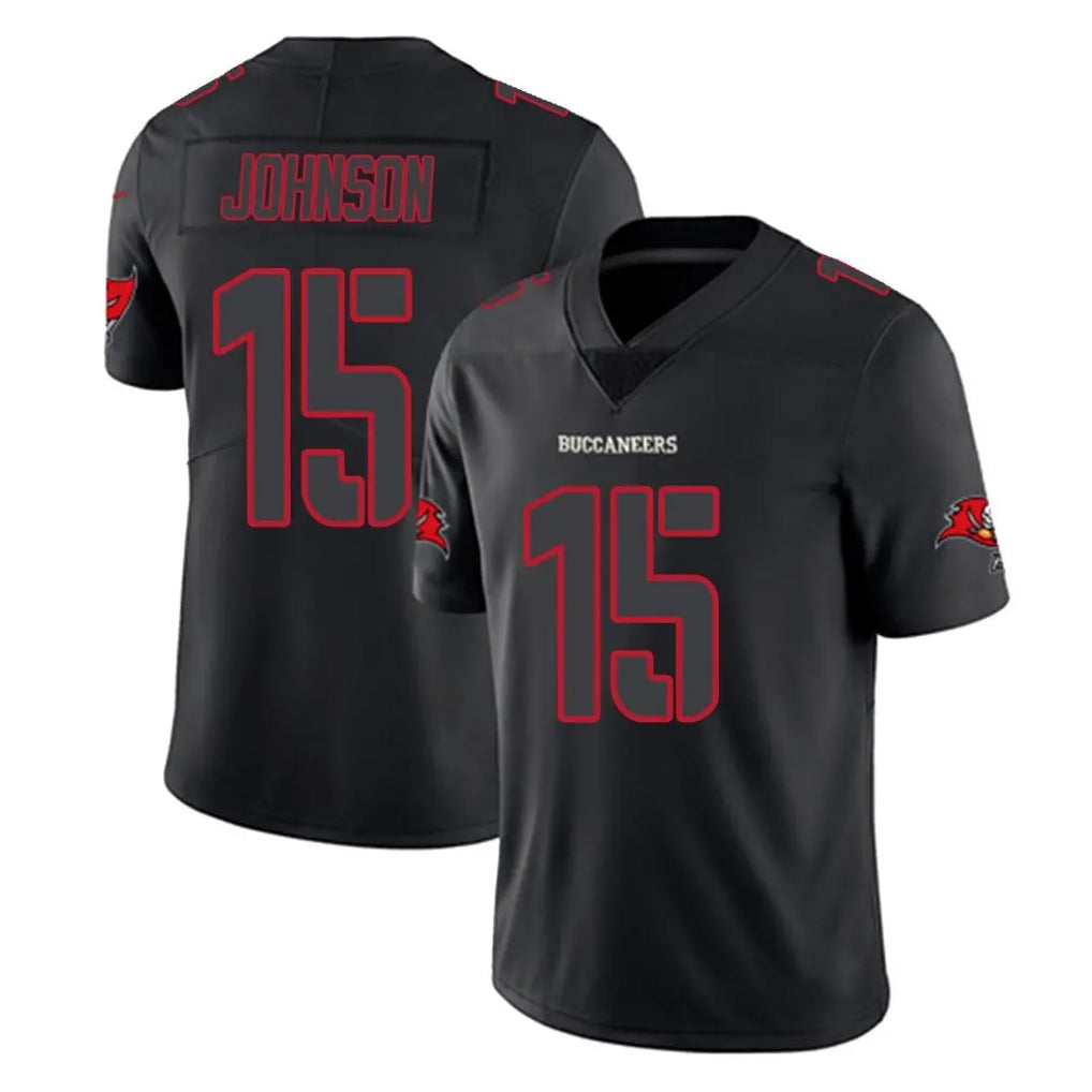STECN TB.Buccaneers #15 Tez Johnson Player Black Impact Limited Home Game Stitched Jerseys