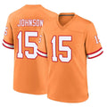 STECN TB.Buccaneers #15 Tez Johnson Player Orange Throwback Home Game Stitched Jerseys