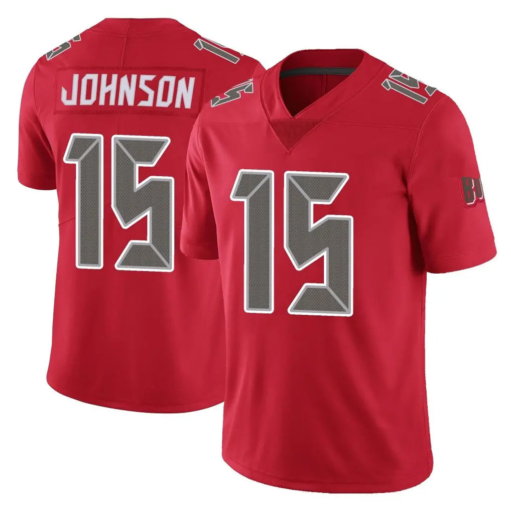 STECN TB.Buccaneers #15 Tez Johnson Player Red Limited Color Rush Home Game Stitched Jerseys