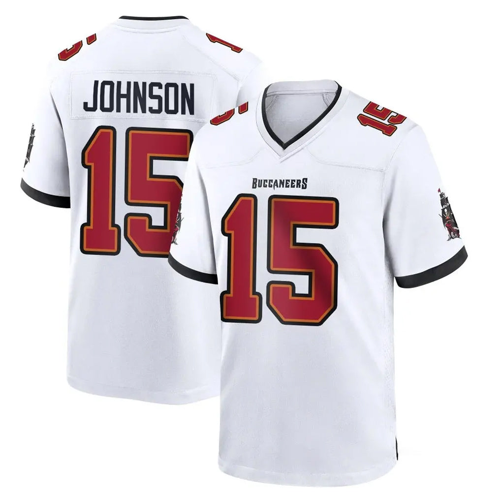 STECN TB.Buccaneers #15 Tez Johnson Player White Home Game Stitched Jerseys
