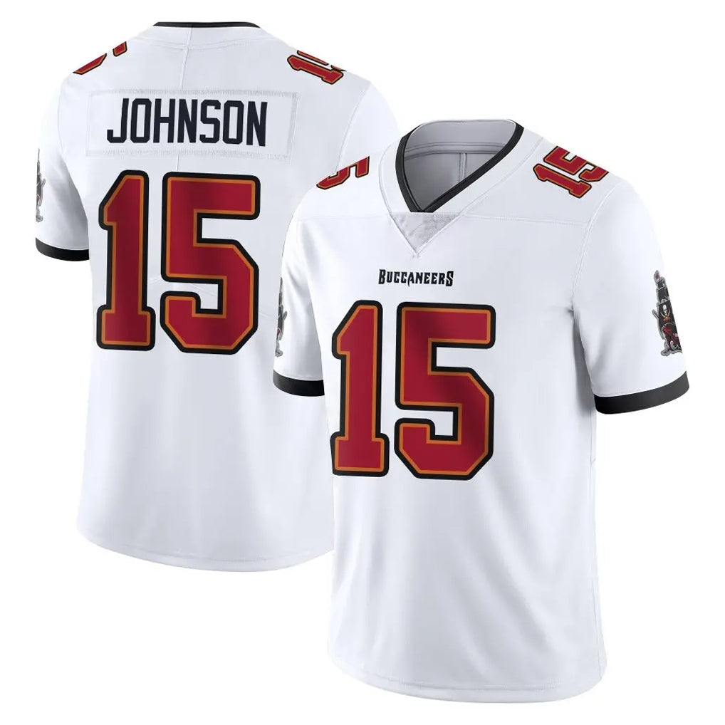 STECN TB.Buccaneers #15 Tez Johnson Player White Limited Vapor Untouchable Home Game Stitched Jerseys