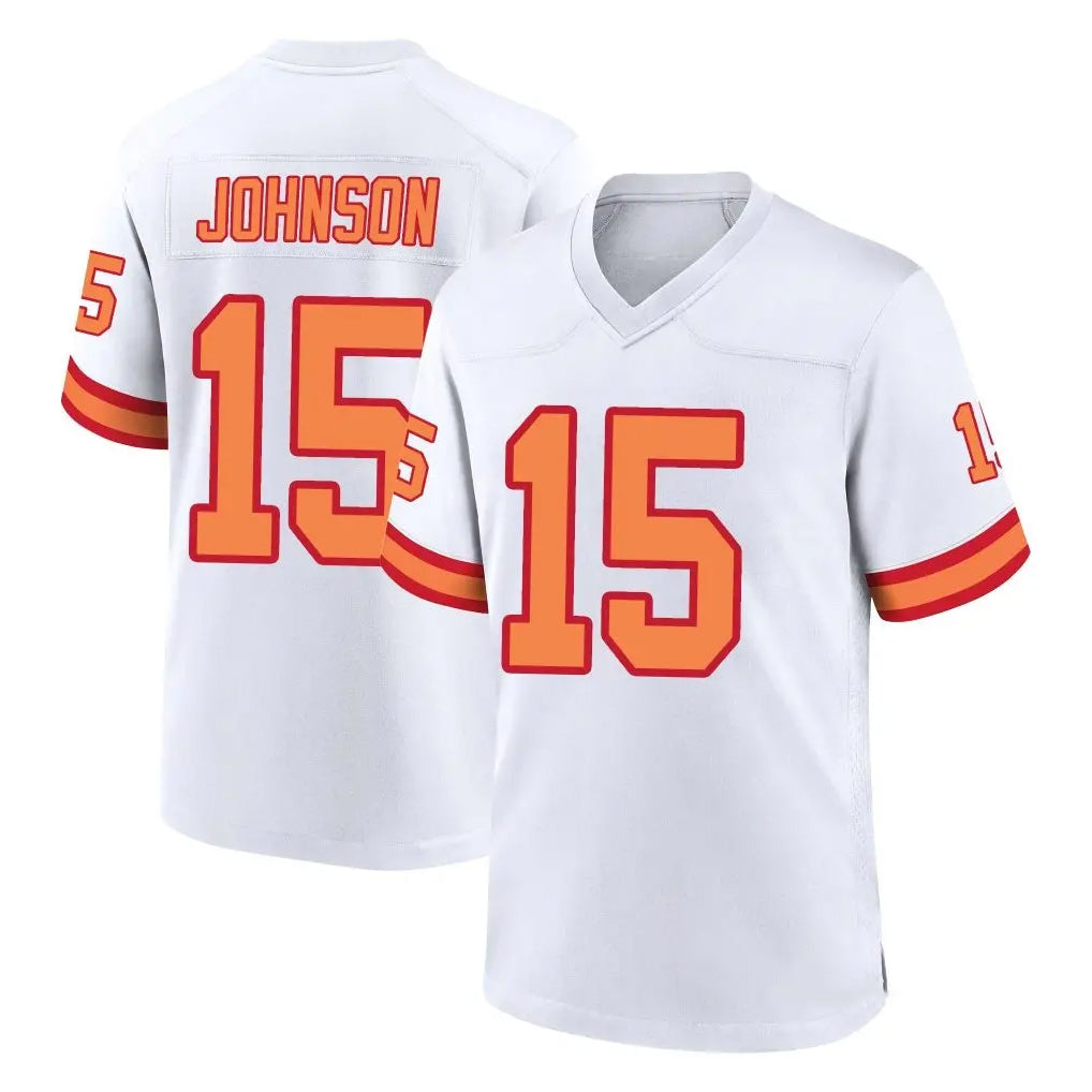 STECN TB.Buccaneers #15 Tez Johnson Player White '76 Home Game Stitched Jerseys