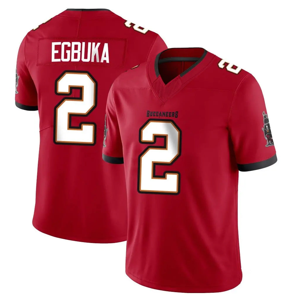 STECN TB.Buccaneers #2 Emeka Egbuka Player Red Limited Vapor F.U.S.E. Home Game Stitched Jerseys