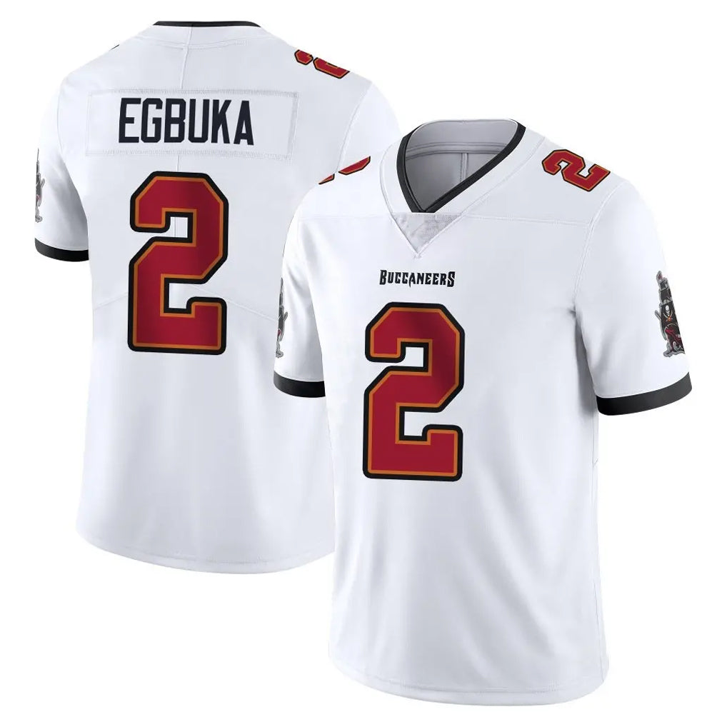 STECN TB.Buccaneers #2 Emeka Egbuka Player White Limited Vapor Untouchable Home Game Stitched Jerseys