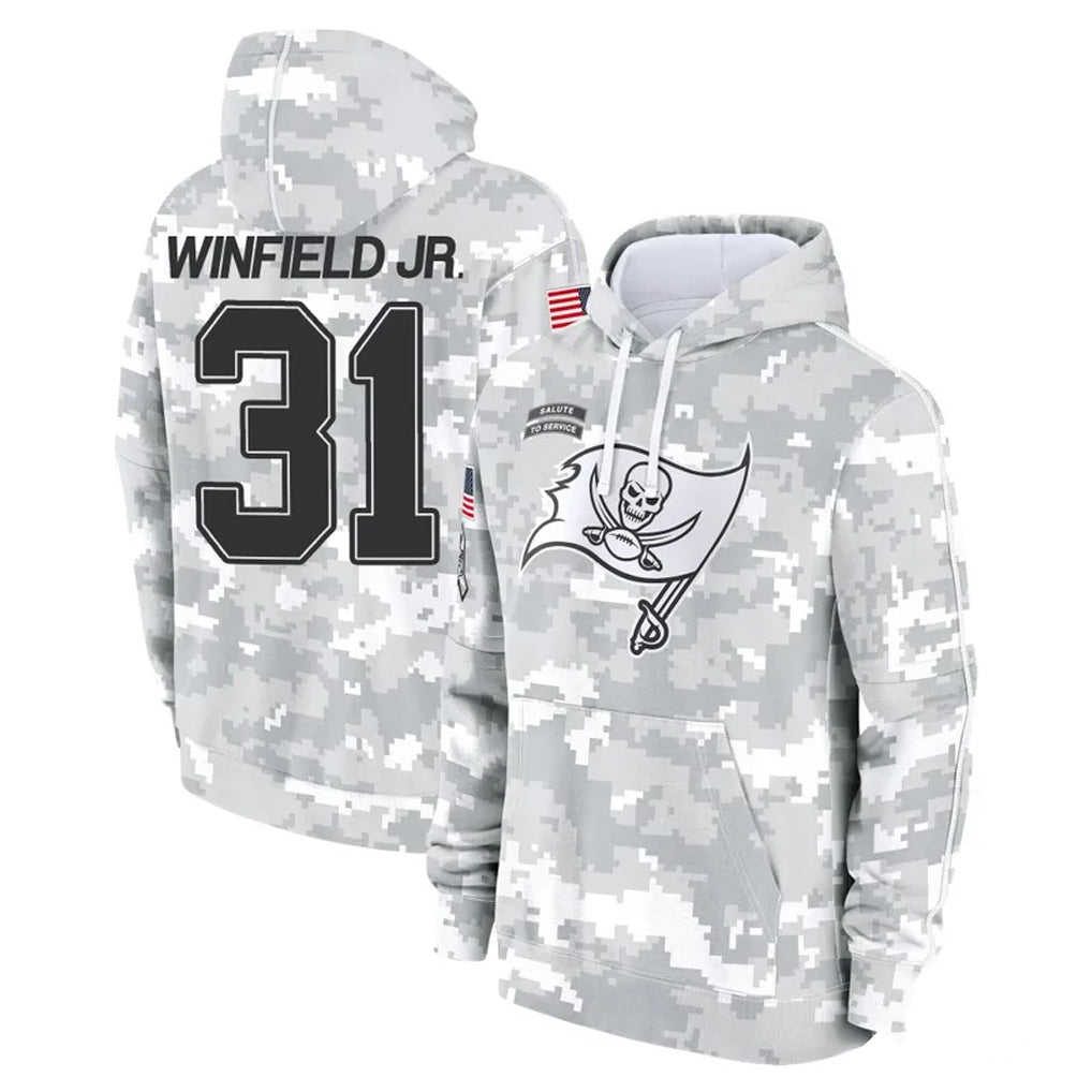 STECN TB.Buccaneers #31 Antoine Winfield Jr. Player Arctic Camo Limited Salute to Service Pullover Hoodies Game Stitched Jerseys
