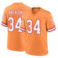 STECN TB.Buccaneers #34 Alex Anzalone Player Orange Throwback Home Game Stitched Jerseys