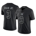STECN TB.Buccaneers #3 Rueben Bain Jr. Player Black Reflective Limited Home Game Stitched Jerseys