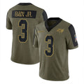 STECN TB.Buccaneers #3 Rueben Bain Jr. Player Olive Salute To Service Limited Game Stitched Jerseys