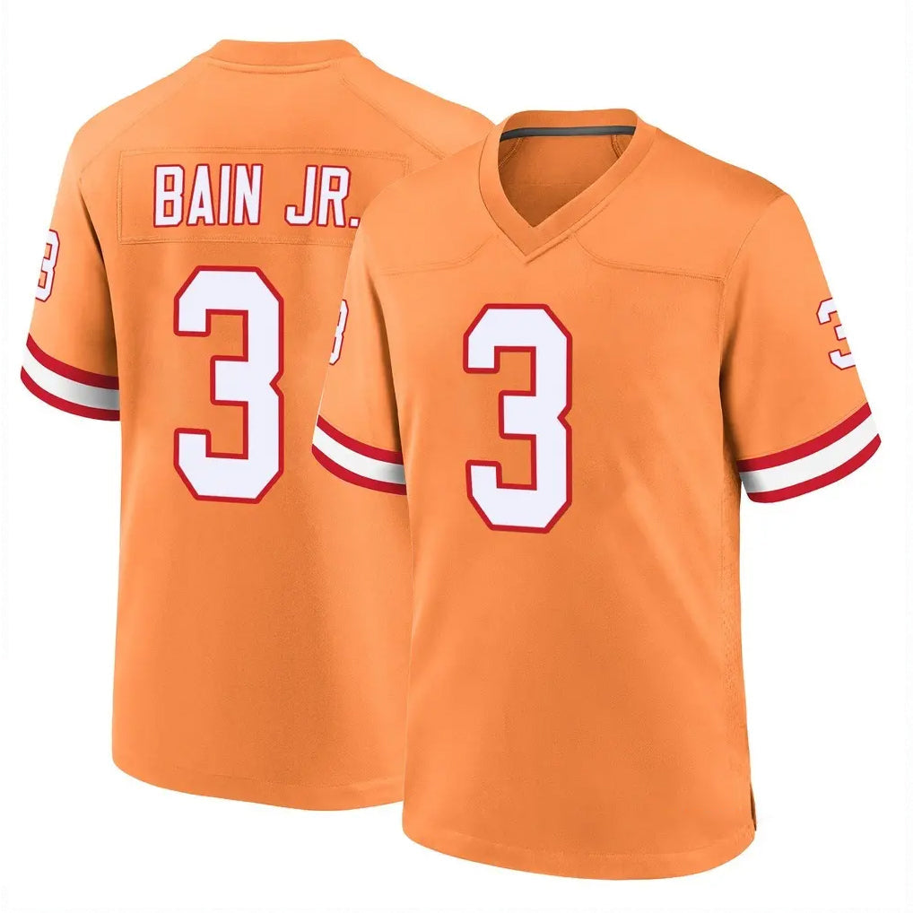 STECN TB.Buccaneers #3 Rueben Bain Jr. Player Orange Throwback Home Game Stitched Jerseys
