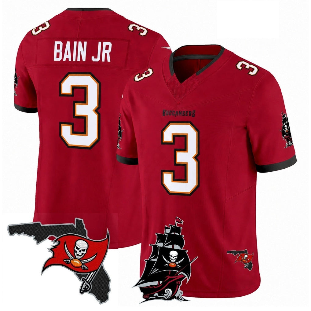 STECN TB.Buccaneers #3 Rueben Bain Jr. Player Red Limited 2026 Season Vapor F.U.S.E. Home Game Stitched Jerseys