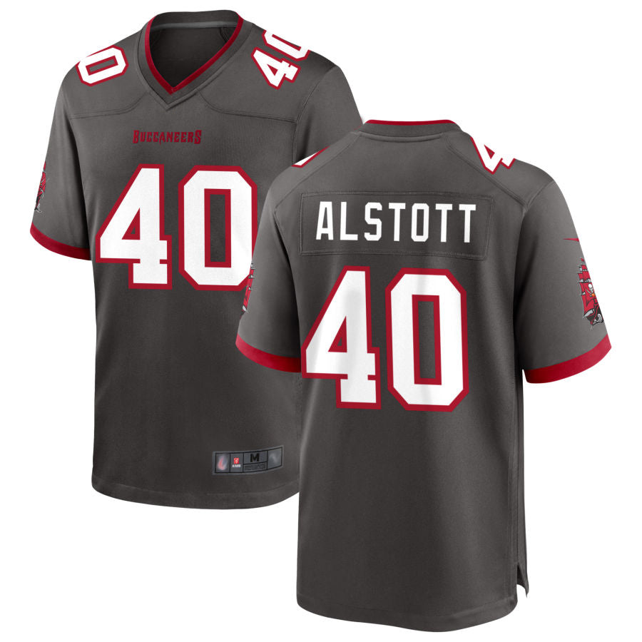 STECN TB.Buccaneers #40 Mike Alstott Player Pewter Game Stitched Jerseys