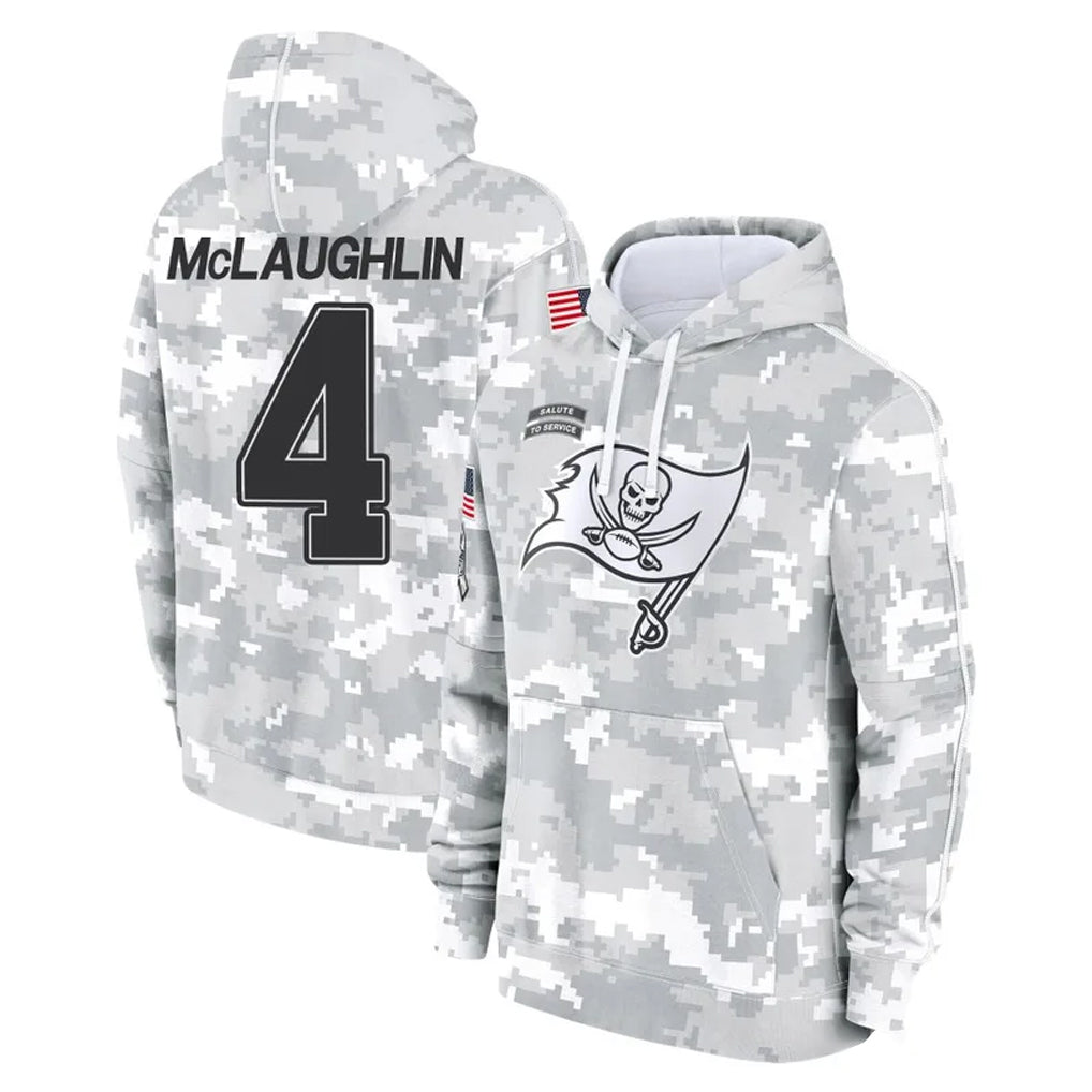STECN TB.Buccaneers #4 Chase McLaughlin Player Arctic Camo Limited Salute to Service Pullover Hoodies Game Stitched Jerseys