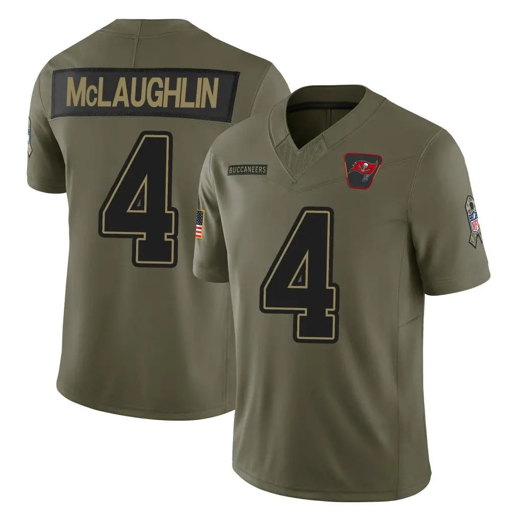 STECN TB.Buccaneers #4 Chase McLaughlin Player Olive 2025 Salute To Service Limited Home Game Stitched Jerseys