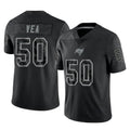STECN TB.Buccaneers #50 Vita Vea Player Black Reflective Limited Home Game Stitched Jerseys