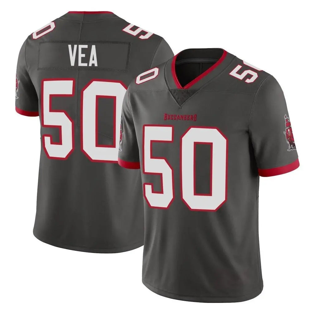 STECN TB.Buccaneers #50 Vita Vea Player Pewter Limited Alternate Vapor Home Game Stitched Jerseys
