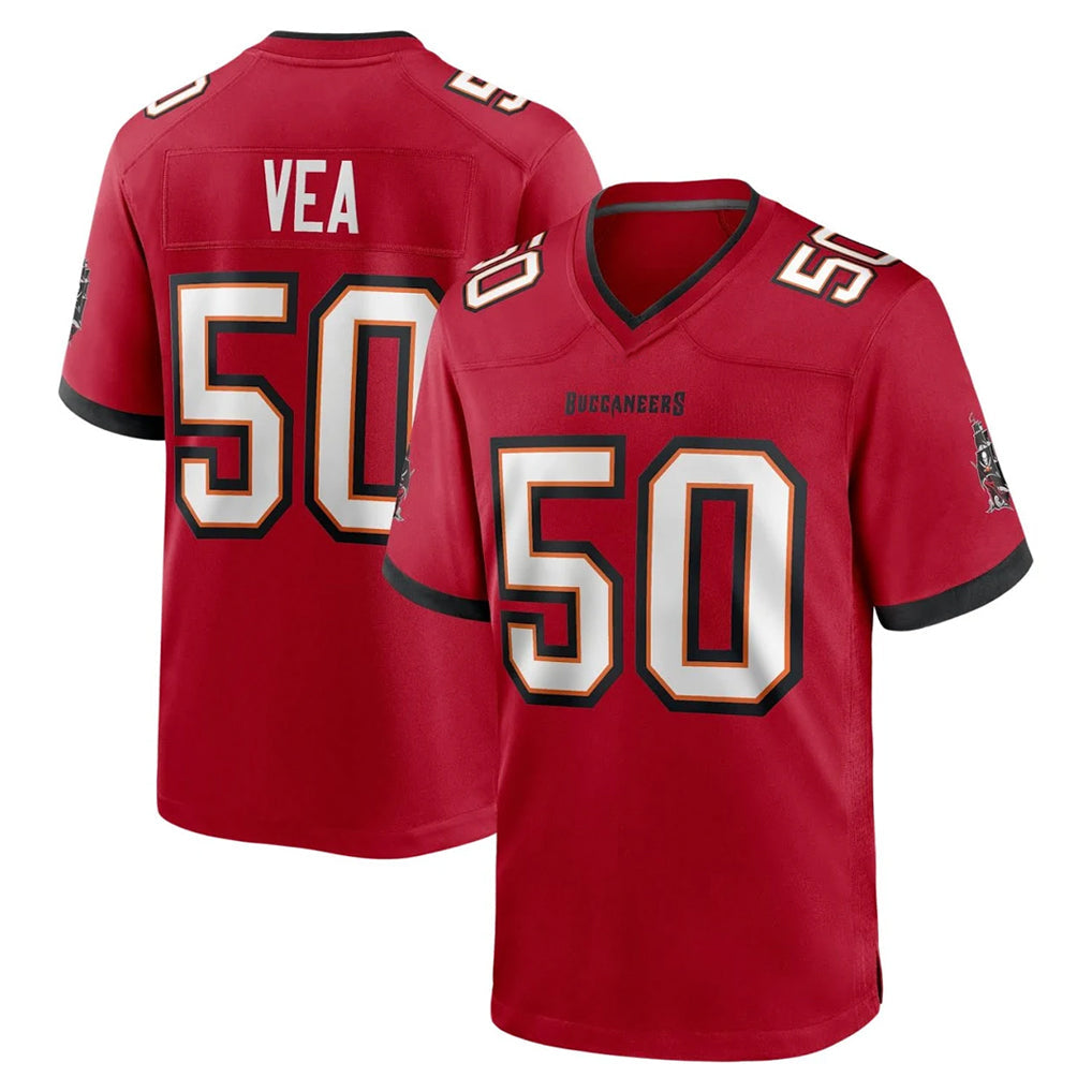 STECN TB.Buccaneers #50 Vita Vea Player Red Home Game Stitched Jerseys