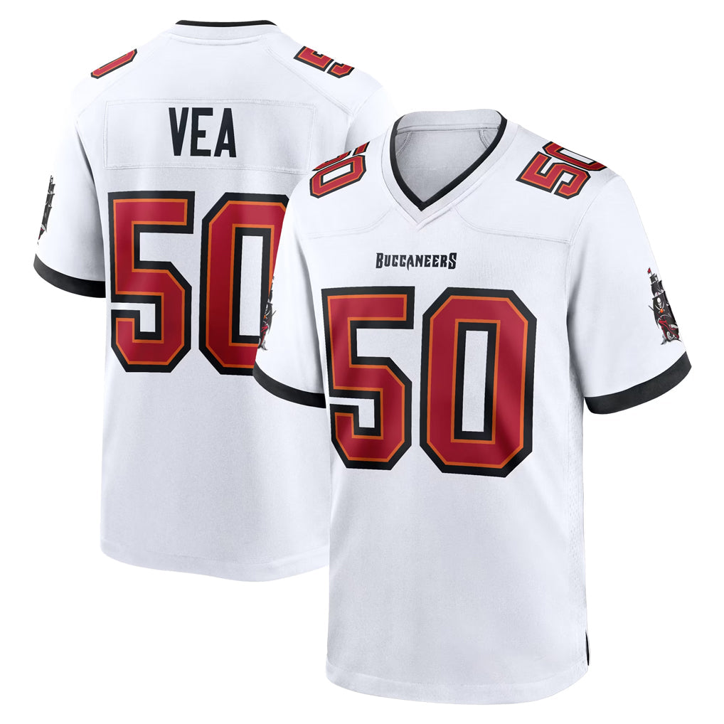 STECN TB.Buccaneers #50 Vita Vea Player White Home Game Stitched Jerseys