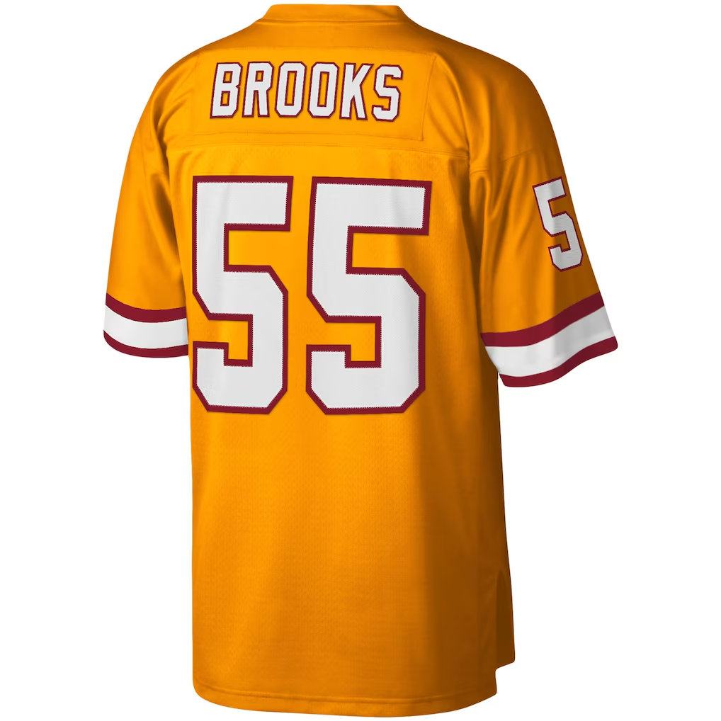 STECN TB.Buccaneers #55 Derrick Brooks Mitchell & Ness Orange Big & Tall 1995 Legacy Retired Player Jersey