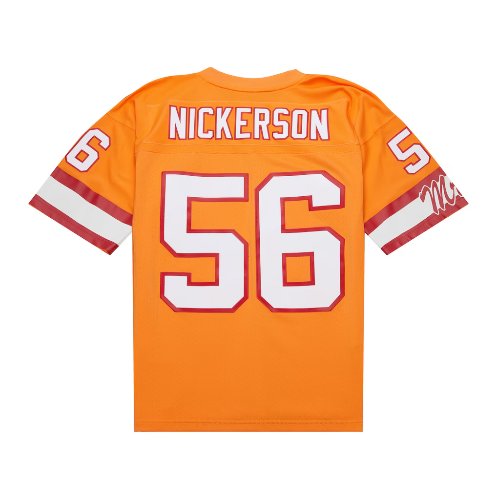 STECN TB.Buccaneers #56 Hardy Nickerson Mitchell & Ness Orange 1993 Legacy Replica Stitched Puhic Jersey