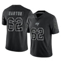 STECN TB.Buccaneers #62 Graham Barton Player Black Reflective Limited Home Game Stitched Jerseys