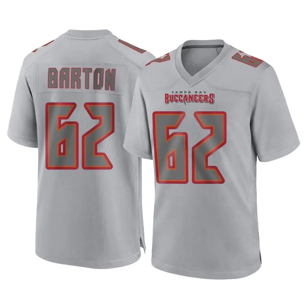 STECN TB.Buccaneers #62 Graham Barton Player Gray Atmosphere Fashion Home Game Stitched Jerseys