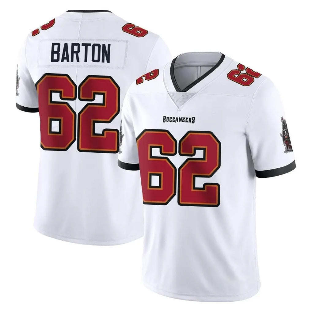 STECN TB.Buccaneers #62 Graham Barton Player White Limited Vapor Untouchable Home Game Stitched Jerseys