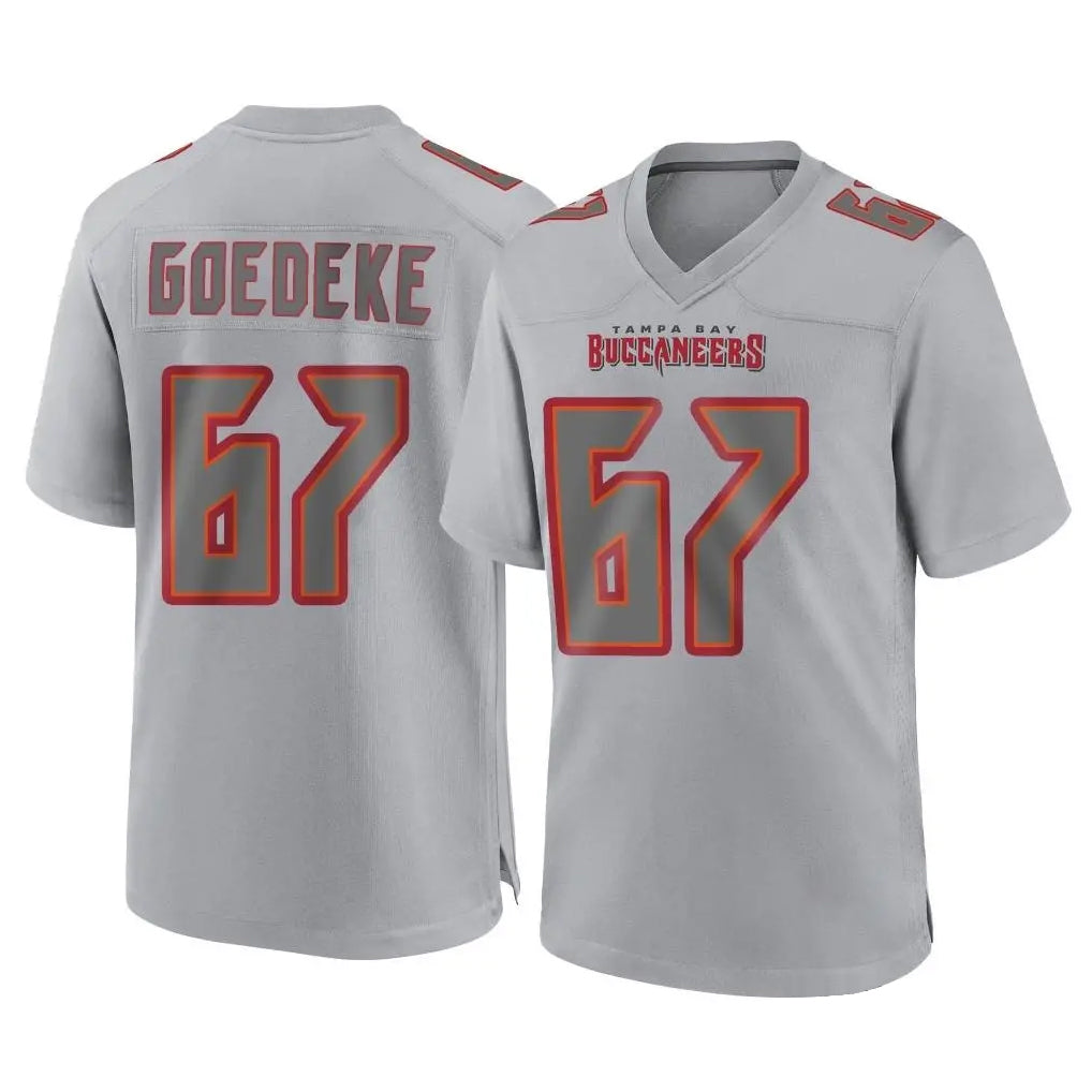 STECN TB.Buccaneers #67 Luke Goedeke Player Gray Atmosphere Fashion Home Game Stitched Jerseys