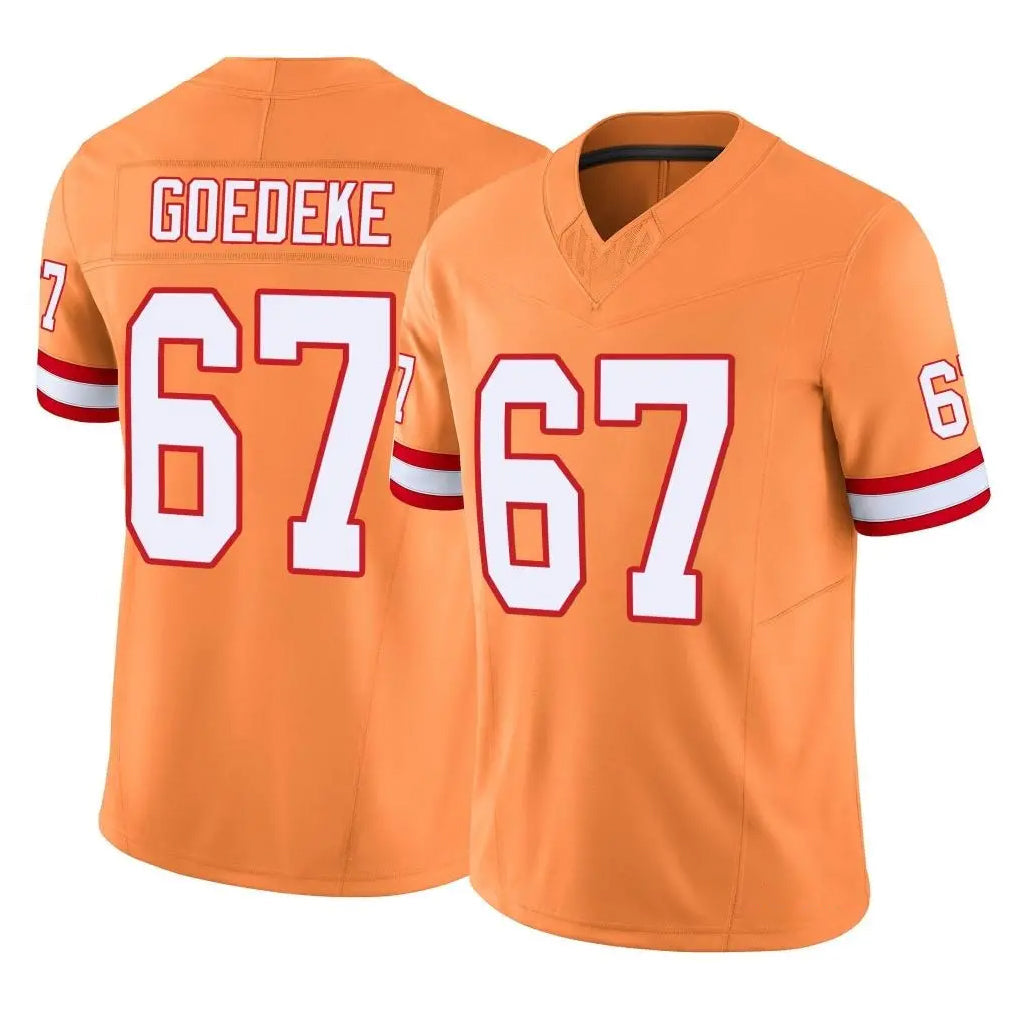 STECN TB.Buccaneers #67 Luke Goedeke Player Orange Limited Vapor F.U.S.E. Home Game Stitched Jerseys
