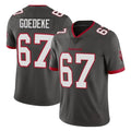 STECN TB.Buccaneers #67 Luke Goedeke Player Pewter Limited Alternate Vapor Home Game Stitched Jerseys
