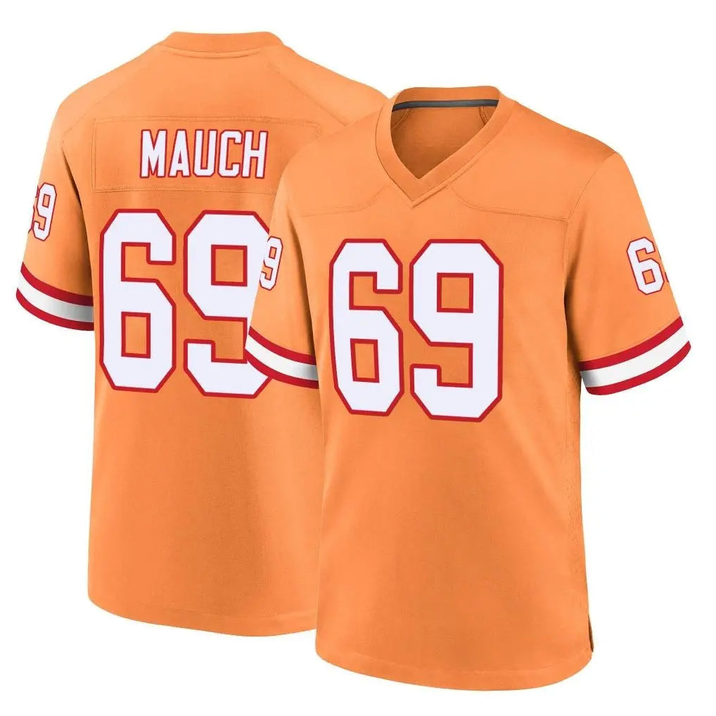 STECN TB.Buccaneers #69 Cody Mauch Player Orange Throwback Home Game Stitched Jerseys