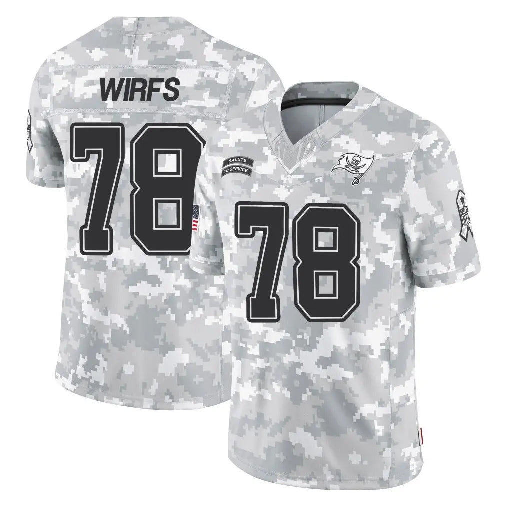 STECN TB.Buccaneers #78 Tristan Wirfs Player Arctic Camo Limited Salute To Service Home Game Stitched Jerseys