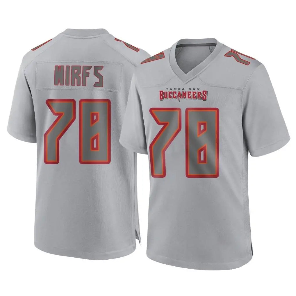 STECN TB.Buccaneers #78 Tristan Wirfs Player Gray Atmosphere Fashion Home Game Stitched Jerseys