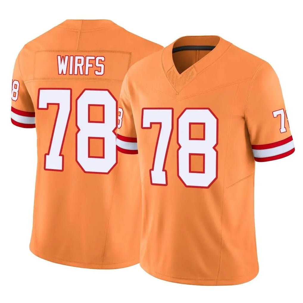 STECN TB.Buccaneers #78 Tristan Wirfs Player Orange Limited Vapor F.U.S.E. Home Game Stitched Jerseys