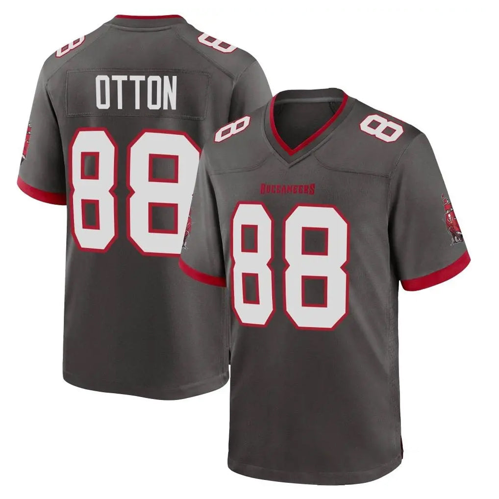 STECN TB.Buccaneers #88 Cade Otton Player Pewter Alternate Home Game Stitched Jerseys