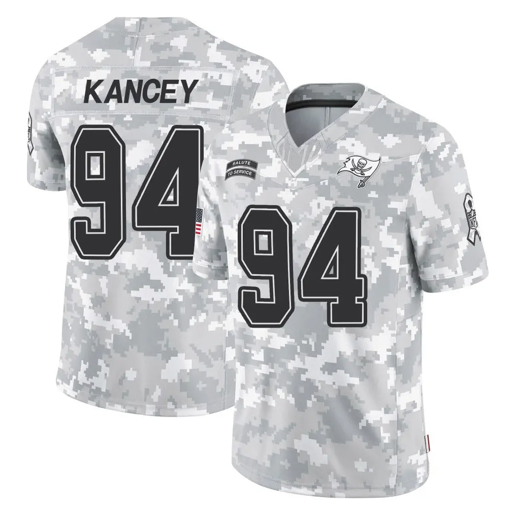 STECN TB.Buccaneers #94 Calijah Kancey Player Arctic Camo Limited Salute To Service Home Game Stitched Jerseys