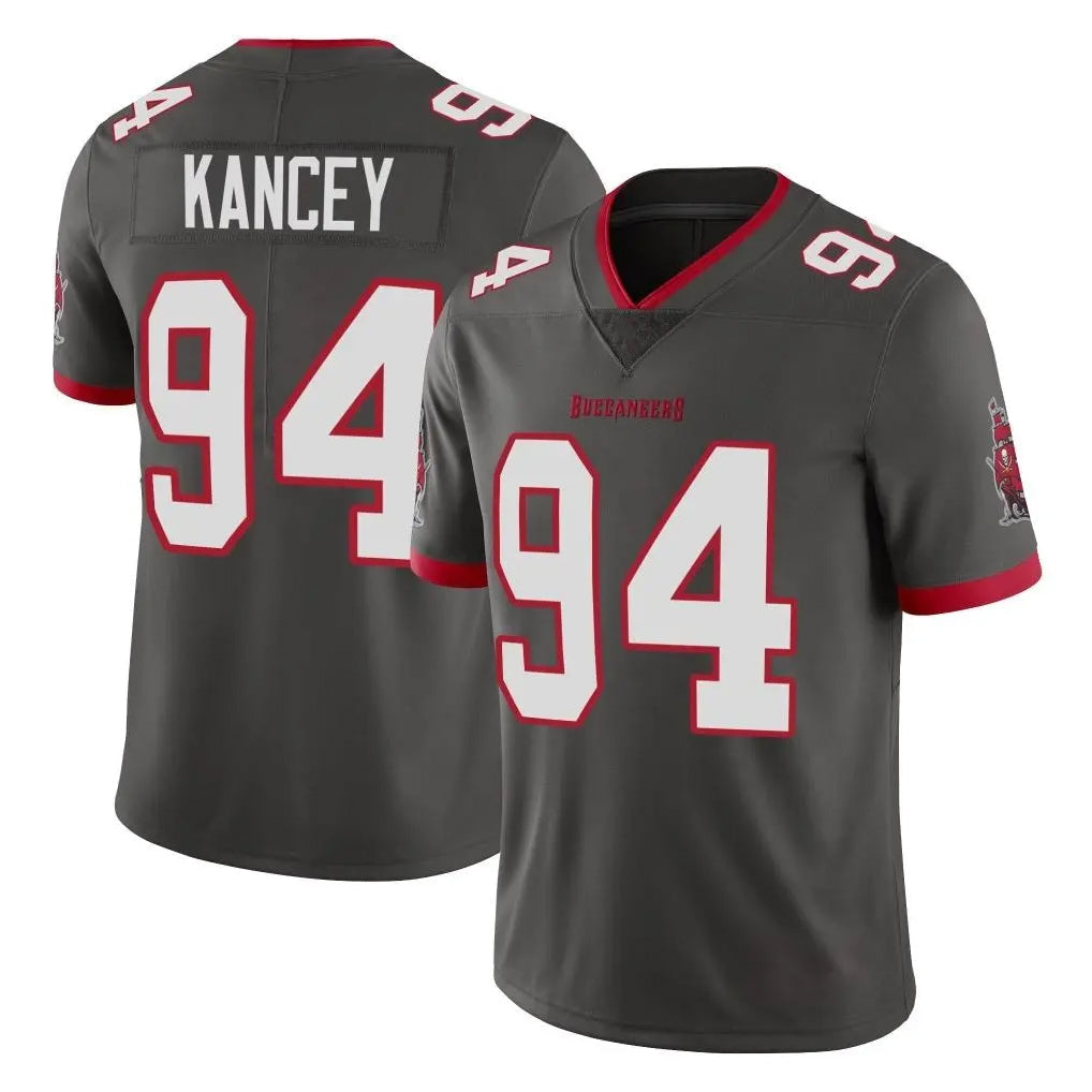 STECN TB.Buccaneers #94 Calijah Kancey Player Pewter Limited Alternate Vapor Home Game Stitched Jerseys