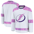 STECN TB.Lightning White 2024 Hockey Fights Cancer Practice Jerseys