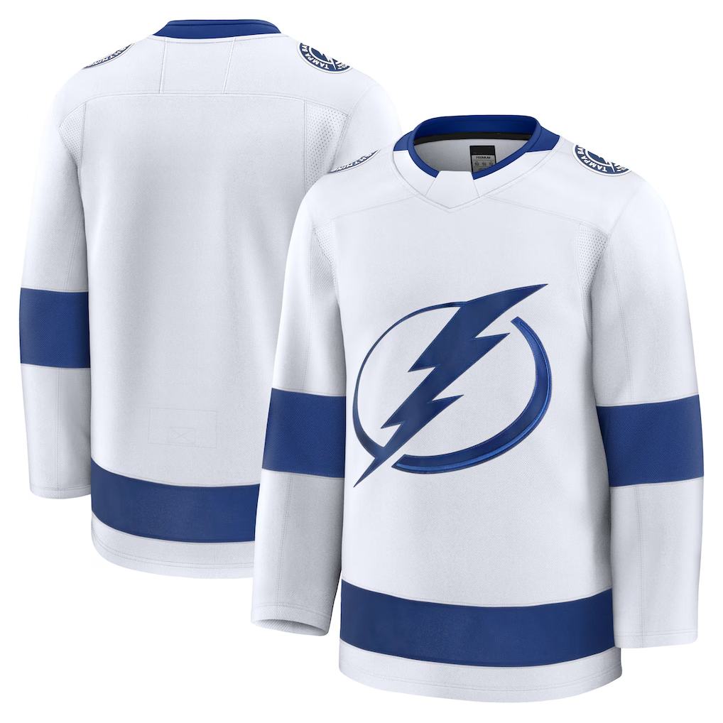 STECN TB.Lightning White Away Premium Jerseys