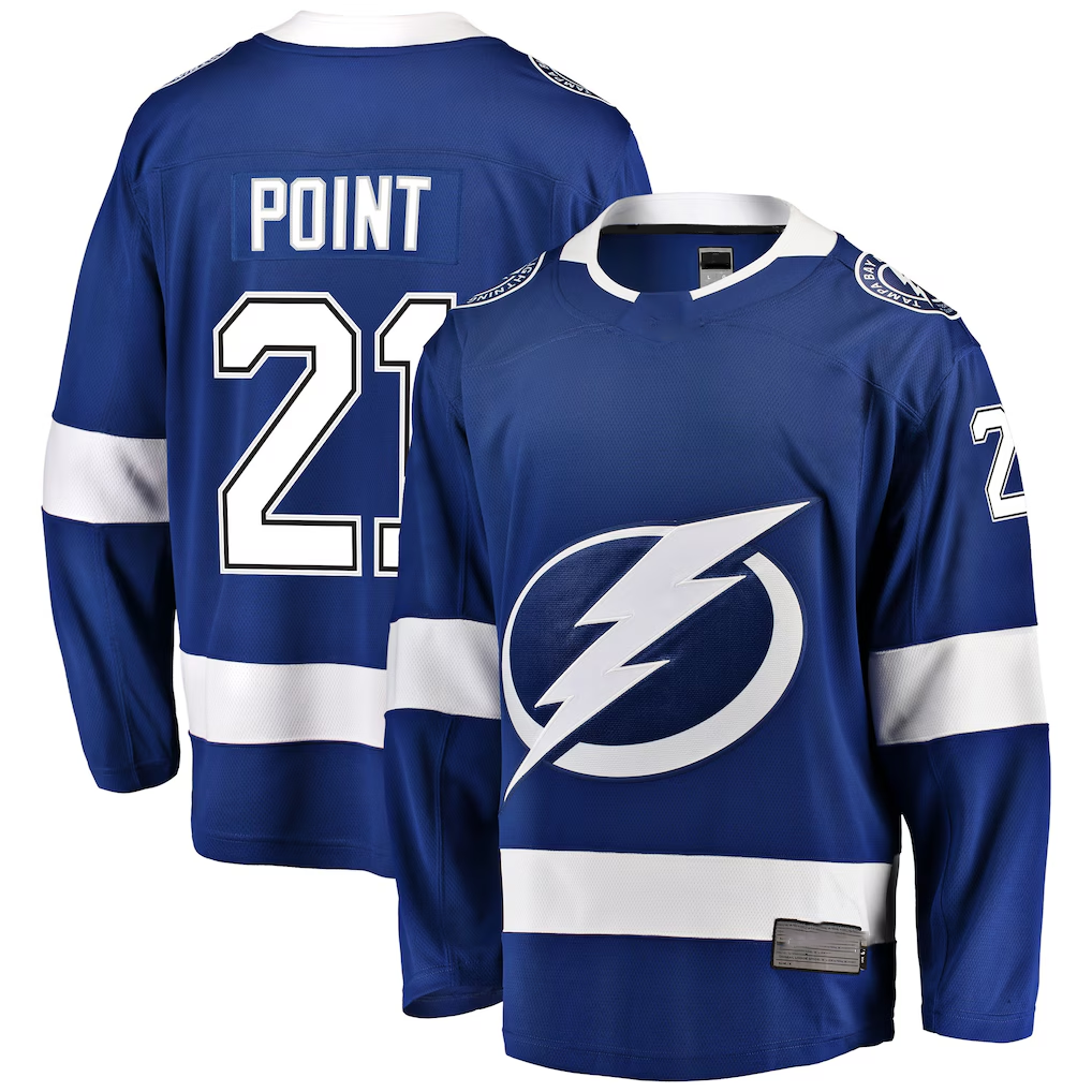 STECN TB.Lightning #21 Brayden Point Blue Breakaway Jerseys