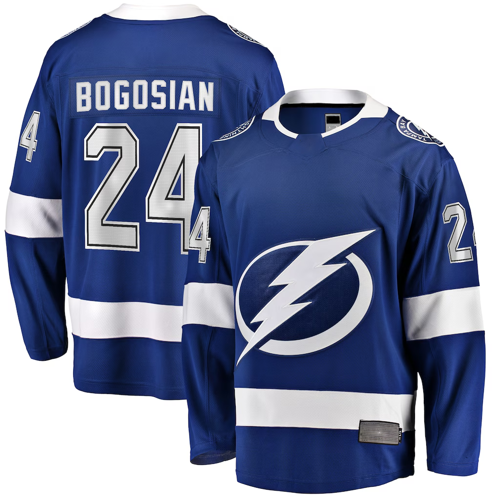 STECN TB.Lightning #24 Zach Bogosian Blue Home Breakaway Player Jerseys