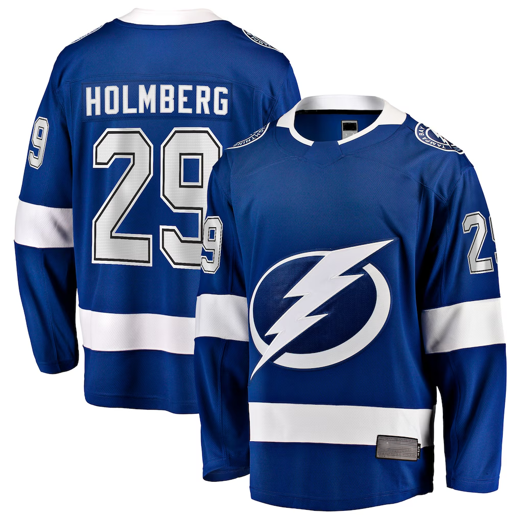 STECN TB.Lightning #29 Pontus Holmberg Blue Home Breakaway Player Jerseys