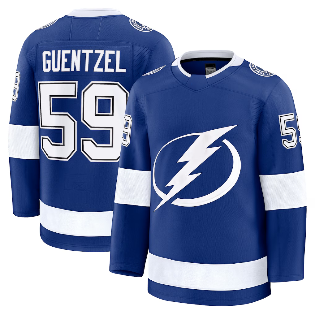 STECN TB.Lightning #59 Jake Guentzel Blue Home Premium Jerseys