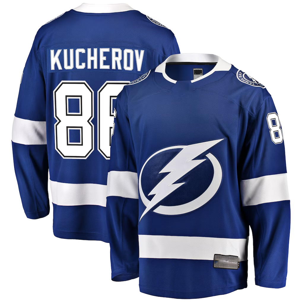 STECN TB.Lightning #88 Nikita Kucherov Blue Home Breakaway Player Jerseys