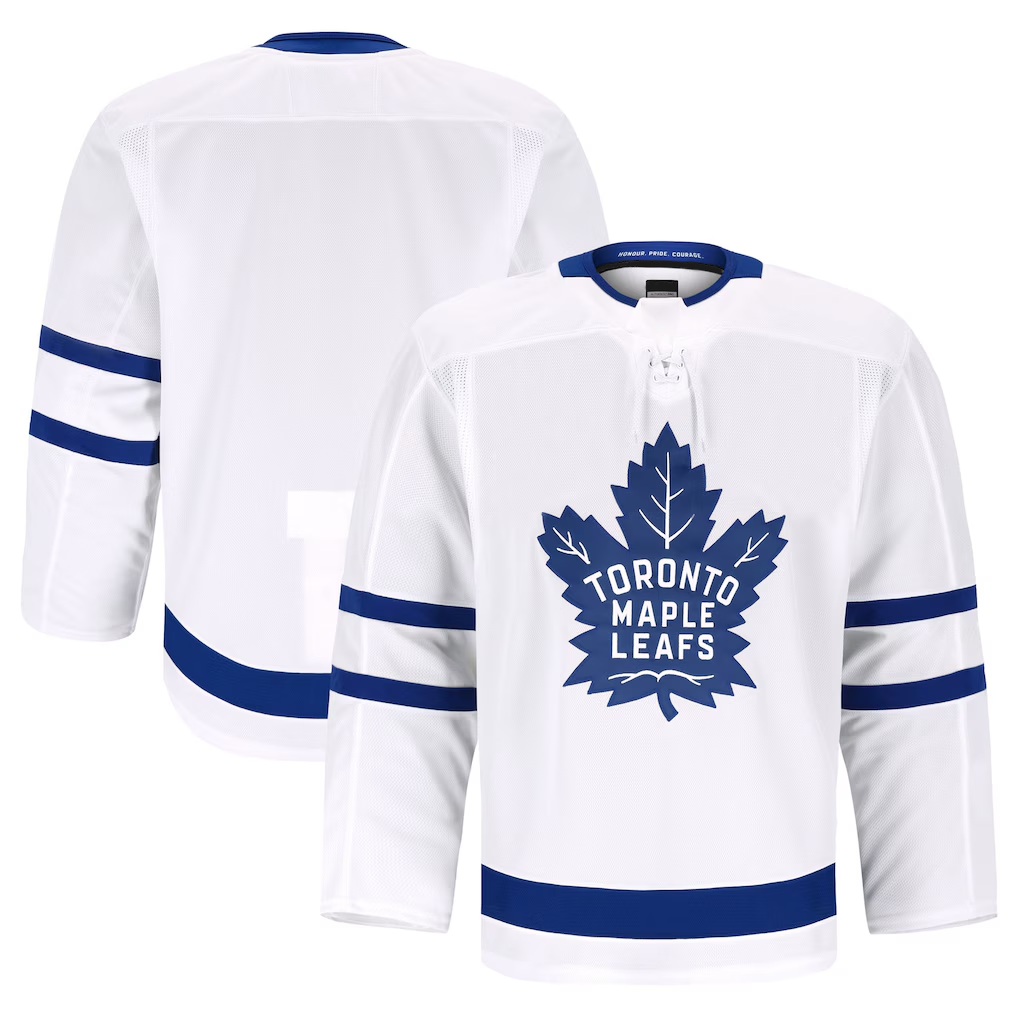 STECN T.Maple Leafs White Away Authentic Pro Jerseys
