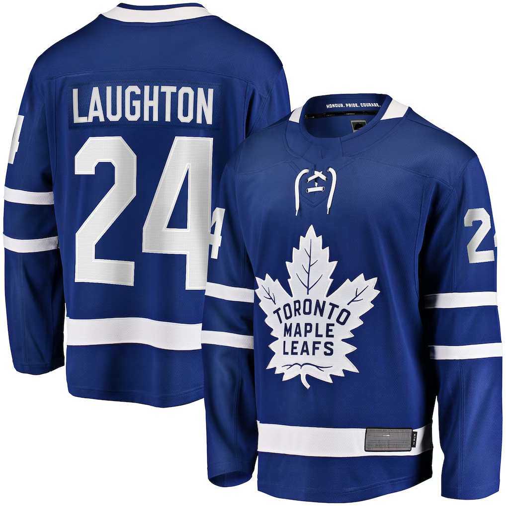 STECN T.Maple Leafs #24 Scott Laughton Blue Home Breakaway Jerseys